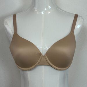 Calvin Klein T-Shirt Bra 32C Nude Beige Underwire Lightly Lined Smooth QF6045
